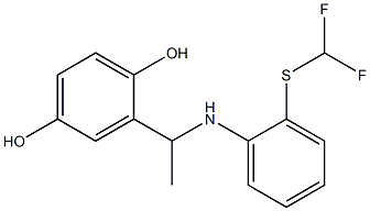 2-[1-({2-[(difluoromethyl)sulfanyl]phenyl}amino)ethyl]benzene-1,4-diol,,结构式
