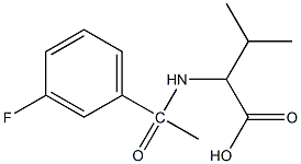 2-[1-(3-fluorophenyl)acetamido]-3-methylbutanoic acid Struktur