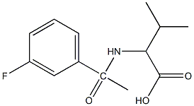 2-[1-(3-fluorophenyl)acetamido]-3-methylbutanoic acid 结构式