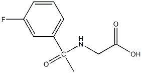 2-[1-(3-fluorophenyl)acetamido]acetic acid Struktur