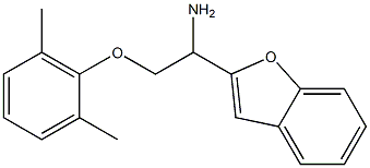 2-[1-amino-2-(2,6-dimethylphenoxy)ethyl]-1-benzofuran 化学構造式