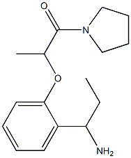 2-[2-(1-aminopropyl)phenoxy]-1-(pyrrolidin-1-yl)propan-1-one Structure