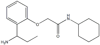 2-[2-(1-aminopropyl)phenoxy]-N-cyclohexylacetamide 化学構造式