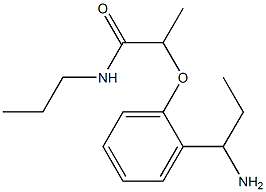 2-[2-(1-aminopropyl)phenoxy]-N-propylpropanamide Structure