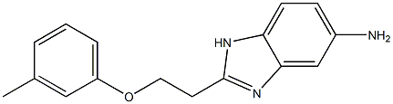 2-[2-(3-methylphenoxy)ethyl]-1H-benzimidazol-5-amine 结构式