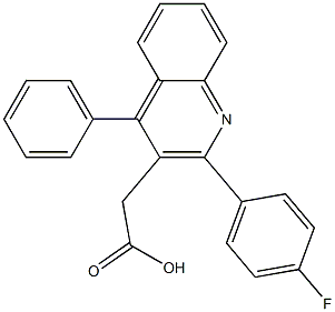 2-[2-(4-fluorophenyl)-4-phenylquinolin-3-yl]acetic acid Structure