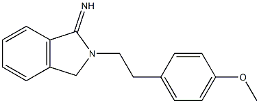 2-[2-(4-methoxyphenyl)ethyl]-2,3-dihydro-1H-isoindol-1-imine,,结构式