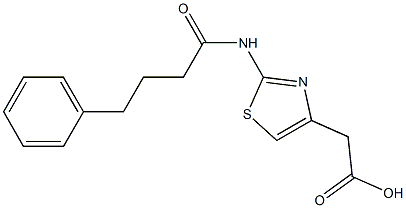 2-[2-(4-phenylbutanamido)-1,3-thiazol-4-yl]acetic acid Struktur