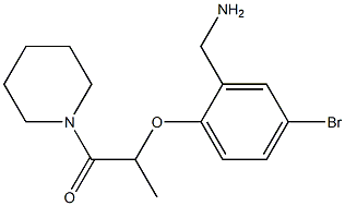2-[2-(aminomethyl)-4-bromophenoxy]-1-(piperidin-1-yl)propan-1-one