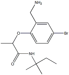 2-[2-(aminomethyl)-4-bromophenoxy]-N-(2-methylbutan-2-yl)propanamide 结构式