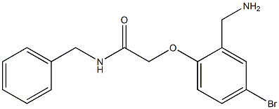 2-[2-(aminomethyl)-4-bromophenoxy]-N-benzylacetamide,,结构式