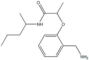 2-[2-(aminomethyl)phenoxy]-N-(pentan-2-yl)propanamide 化学構造式