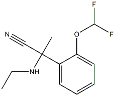 2-[2-(difluoromethoxy)phenyl]-2-(ethylamino)propanenitrile 结构式