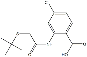 2-[2-(tert-butylsulfanyl)acetamido]-4-chlorobenzoic acid,,结构式