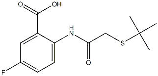 2-[2-(tert-butylsulfanyl)acetamido]-5-fluorobenzoic acid,,结构式