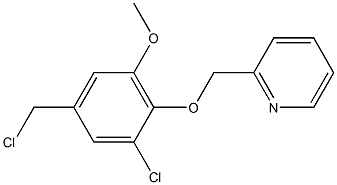 2-[2-chloro-4-(chloromethyl)-6-methoxyphenoxymethyl]pyridine 结构式