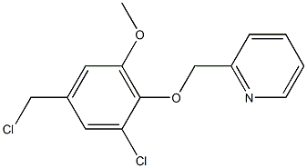 2-[2-chloro-4-(chloromethyl)-6-methoxyphenoxymethyl]pyridine Struktur