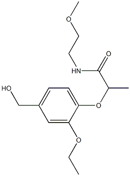 2-[2-ethoxy-4-(hydroxymethyl)phenoxy]-N-(2-methoxyethyl)propanamide Structure