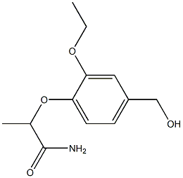 2-[2-ethoxy-4-(hydroxymethyl)phenoxy]propanamide Structure
