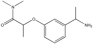 2-[3-(1-aminoethyl)phenoxy]-N,N-dimethylpropanamide 结构式