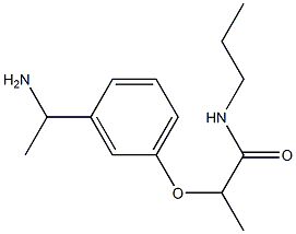 2-[3-(1-aminoethyl)phenoxy]-N-propylpropanamide 化学構造式