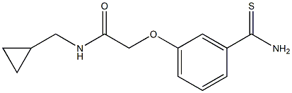 2-[3-(aminocarbonothioyl)phenoxy]-N-(cyclopropylmethyl)acetamide Structure