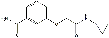 2-[3-(aminocarbonothioyl)phenoxy]-N-cyclopropylacetamide 化学構造式