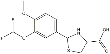 2-[3-(difluoromethoxy)-4-methoxyphenyl]-1,3-thiazolidine-4-carboxylic acid