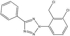 2-[3-chloro-2-(chloromethyl)phenyl]-5-phenyl-2H-1,2,3,4-tetrazole Structure