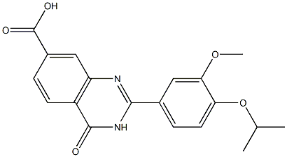 2-[3-methoxy-4-(propan-2-yloxy)phenyl]-4-oxo-3,4-dihydroquinazoline-7-carboxylic acid Structure