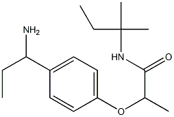 2-[4-(1-aminopropyl)phenoxy]-N-(2-methylbutan-2-yl)propanamide