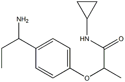 2-[4-(1-aminopropyl)phenoxy]-N-cyclopropylpropanamide Structure