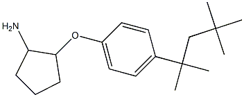 2-[4-(2,4,4-trimethylpentan-2-yl)phenoxy]cyclopentan-1-amine,,结构式