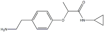 2-[4-(2-aminoethyl)phenoxy]-N-cyclopropylpropanamide 化学構造式
