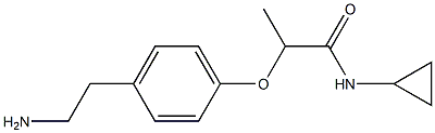 2-[4-(2-aminoethyl)phenoxy]-N-cyclopropylpropanamide Structure