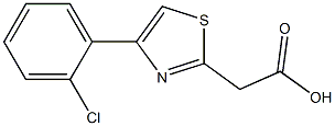 2-[4-(2-chlorophenyl)-1,3-thiazol-2-yl]acetic acid,,结构式