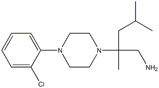2-[4-(2-chlorophenyl)piperazin-1-yl]-2,4-dimethylpentan-1-amine 结构式