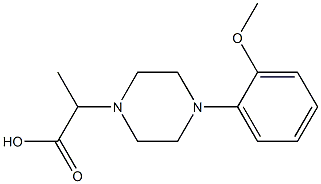 2-[4-(2-methoxyphenyl)piperazin-1-yl]propanoic acid 化学構造式