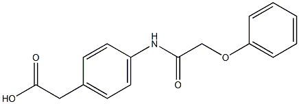 2-[4-(2-phenoxyacetamido)phenyl]acetic acid Struktur