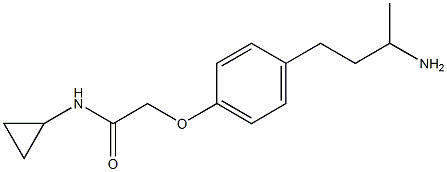 2-[4-(3-aminobutyl)phenoxy]-N-cyclopropylacetamide,,结构式