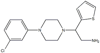 2-[4-(3-chlorophenyl)piperazin-1-yl]-2-(thiophen-2-yl)ethan-1-amine|