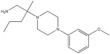 2-[4-(3-methoxyphenyl)piperazin-1-yl]-2-methylpentan-1-amine,,结构式