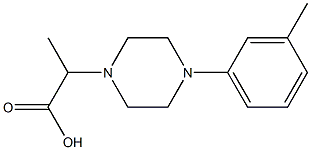 2-[4-(3-methylphenyl)piperazin-1-yl]propanoic acid Struktur