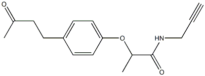 2-[4-(3-oxobutyl)phenoxy]-N-(prop-2-yn-1-yl)propanamide,,结构式