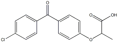 2-[4-(4-chlorobenzoyl)phenoxy]propanoic acid 结构式