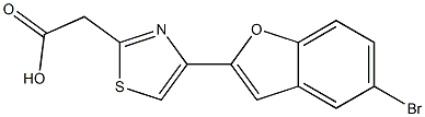 2-[4-(5-bromo-1-benzofuran-2-yl)-1,3-thiazol-2-yl]acetic acid 化学構造式