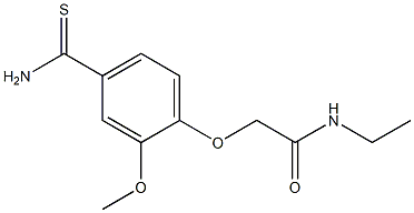 2-[4-(aminocarbonothioyl)-2-methoxyphenoxy]-N-ethylacetamide 结构式