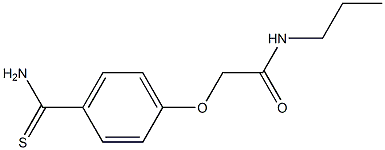 2-[4-(aminocarbonothioyl)phenoxy]-N-propylacetamide Structure