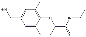 2-[4-(aminomethyl)-2,6-dimethylphenoxy]-N-ethylpropanamide 化学構造式