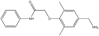 2-[4-(aminomethyl)-2,6-dimethylphenoxy]-N-phenylacetamide 化学構造式
